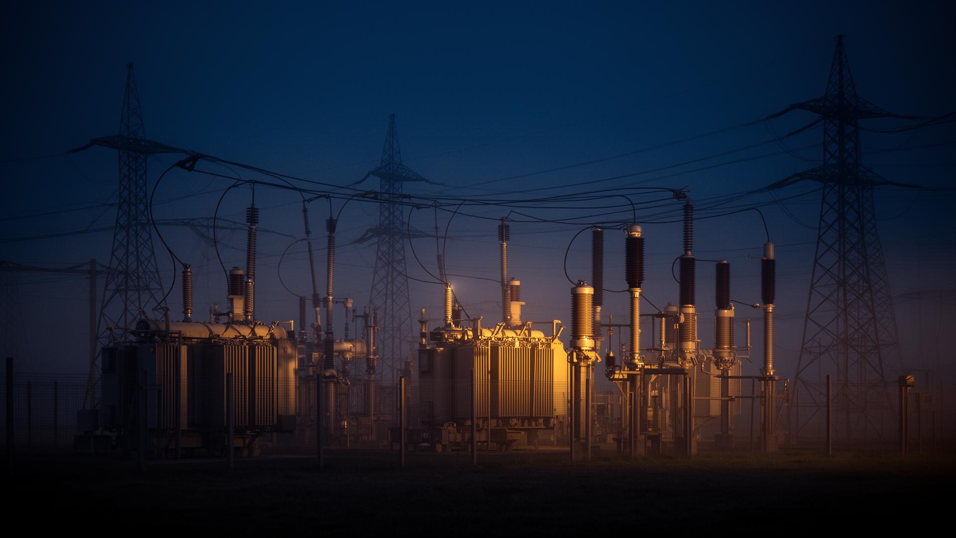 Sous-station électrique haute tension